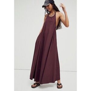 Free People Beachside Tide Maxi Dress Plum